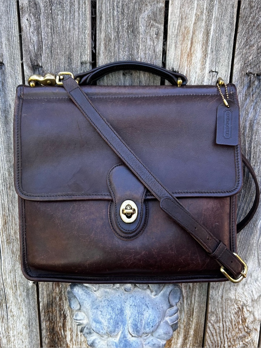 Coach Vintage Willis Bag 9927 Leather Mahogany Brown - Picture 1 of 16